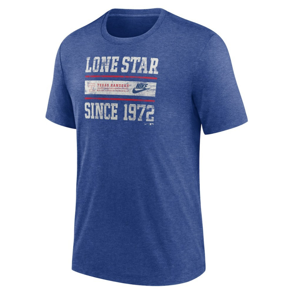 Texas Rangers Nike Cooperstown Collection Local Stack Tri-Blend T-Shirt Sale