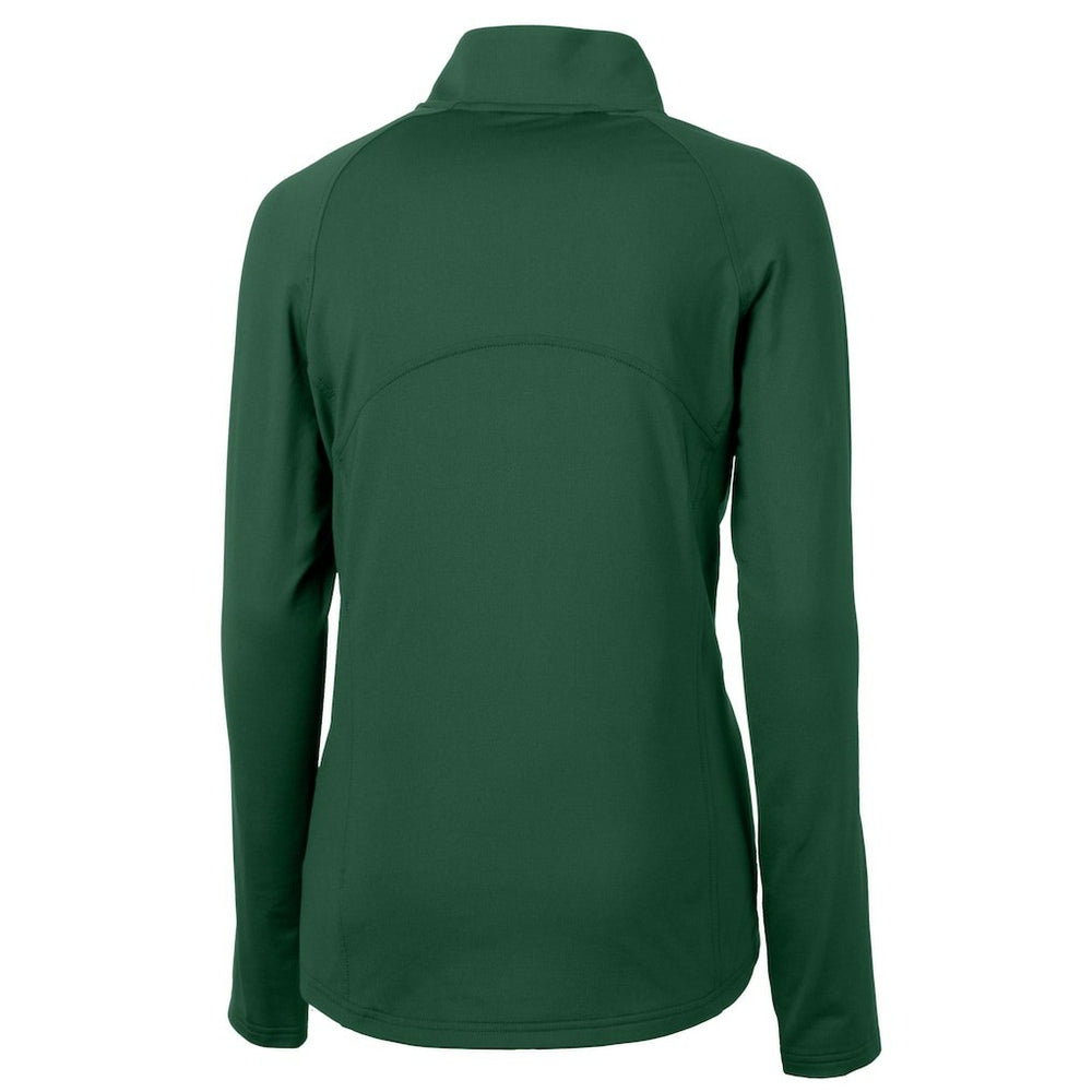 Philadelphia Eagles Cutter & Buck Women's Gridiron Classics Logo Adapt Eco Knit Stretch Recycled Half-Zip Pullover Top - Green - NFL