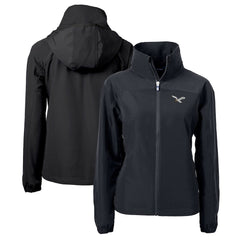 Philadelphia Eagles Cutter & Buck Women's Gridiron Classics Logo Charter Eco Recycled Full-Zip Jacket - Black - NFL