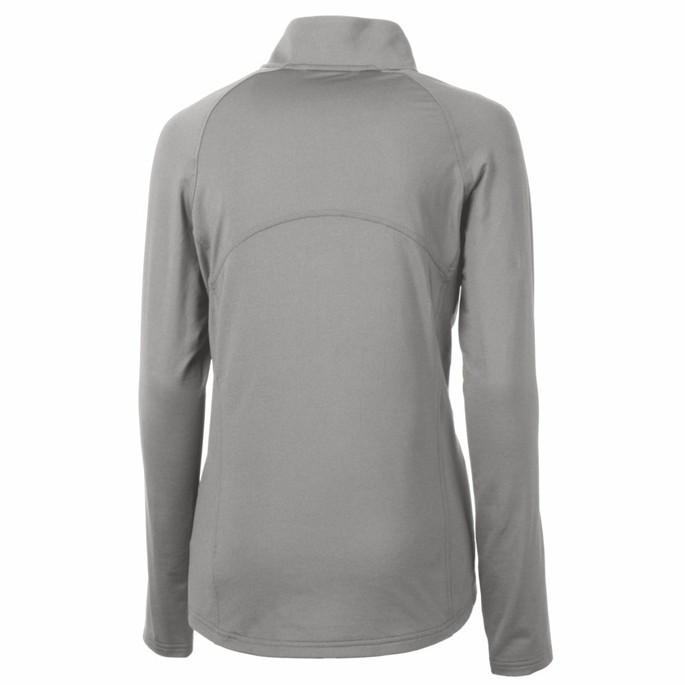 Philadelphia Eagles Cutter & Buck Women's Gridiron Classics Logo Adapt Eco Knit Stretch Recycled Half-Zip Pullover Top - Gray - NFL
