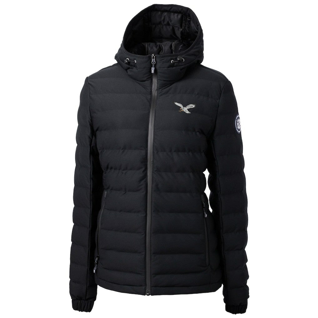 Philadelphia Eagles Cutter & Buck Women's Gridiron Classics Logo Mission Ridge Repreve Eco Insulated Full-Zip Puffer Jacket - Black - NFL