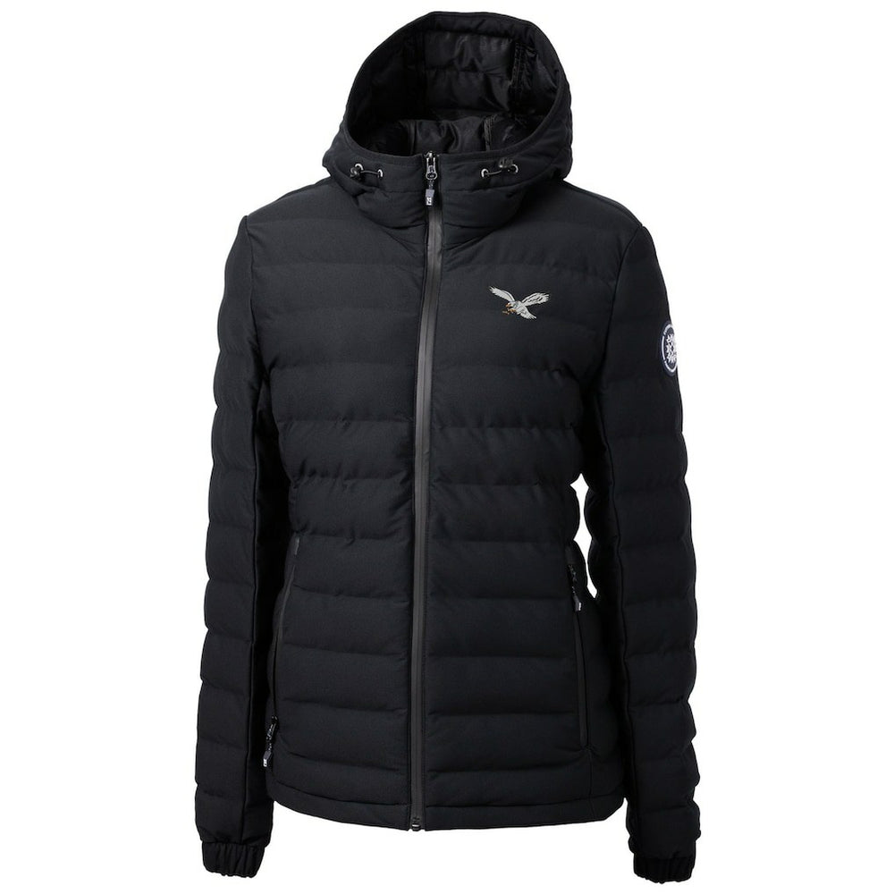 Philadelphia Eagles Cutter & Buck Women's Gridiron Classics Logo Mission Ridge Repreve Eco Insulated Full-Zip Puffer Jacket - Black - NFL