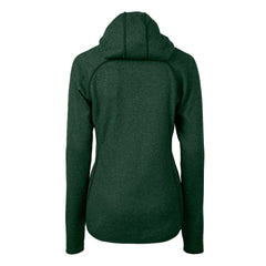 Philadelphia Eagles Cutter & Buck Women's Gridiron Classics Logo Mainsail Sweater-Knit Full-Zip Hoodie - Green - NFL