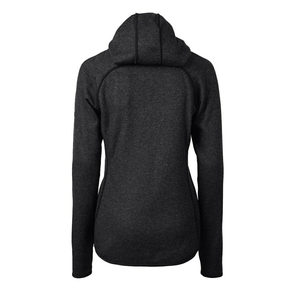 Philadelphia Eagles Cutter & Buck Women's Gridiron Classics Logo Mainsail Sweater-Knit Full-Zip Hoodie - Heather Charcoal - NFL