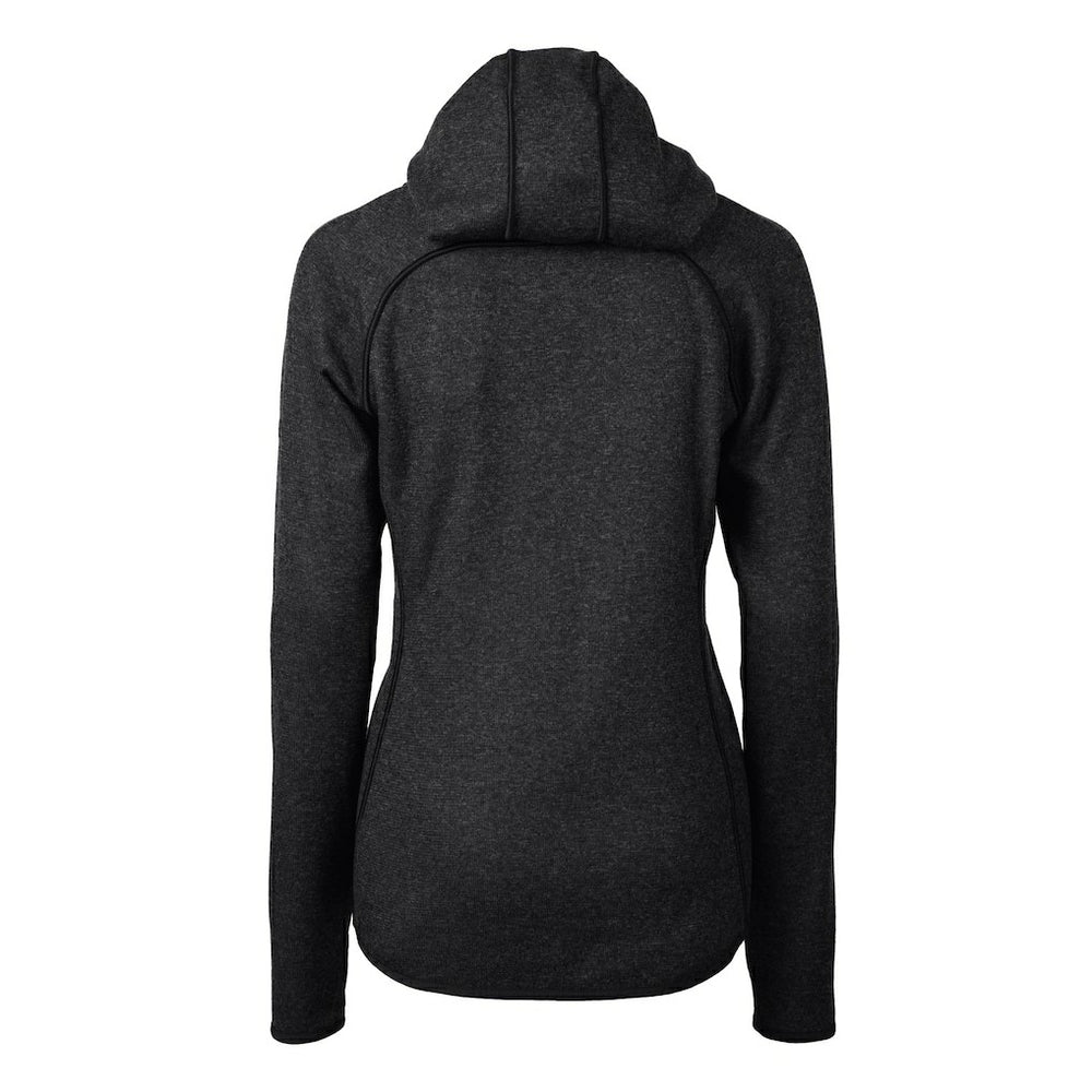 Philadelphia Eagles Cutter & Buck Women's Gridiron Classics Logo Mainsail Sweater-Knit Full-Zip Hoodie - Heather Charcoal - NFL