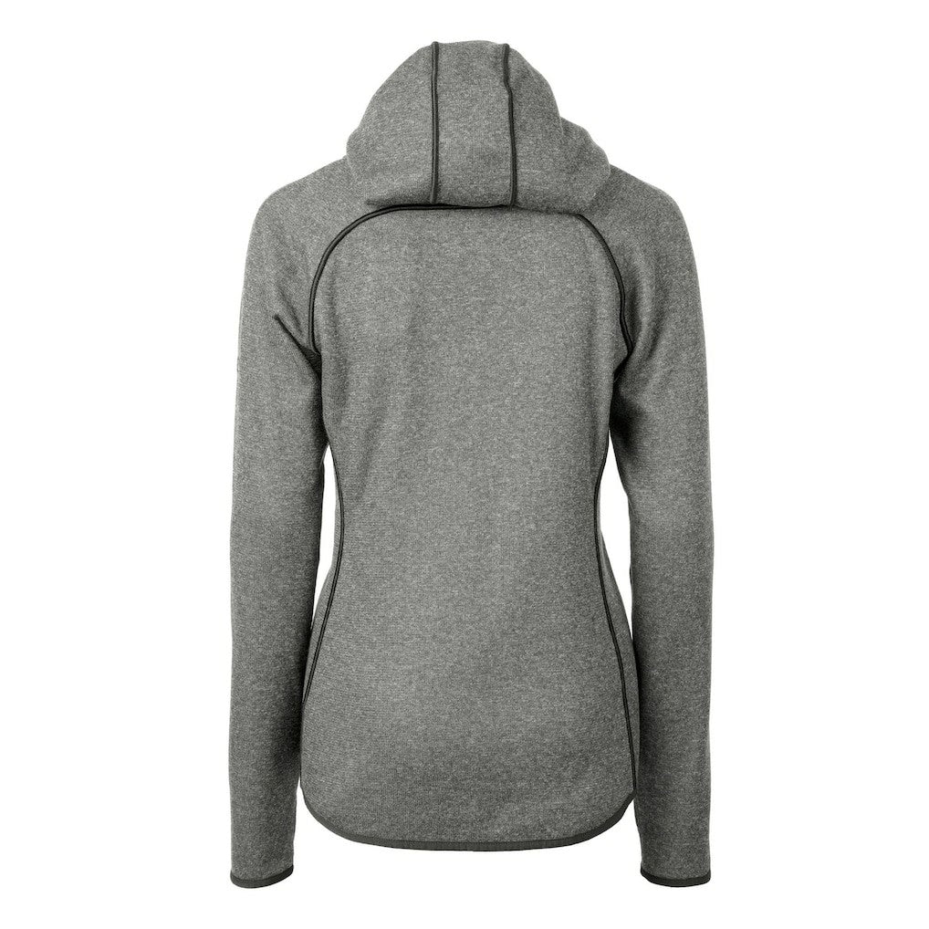 Philadelphia Eagles Cutter & Buck Women's Gridiron Classics Logo Mainsail Sweater-Knit Full-Zip Hoodie - Heather Gray - NFL