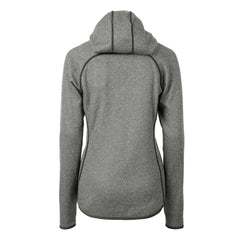 Philadelphia Eagles Cutter & Buck Women's Gridiron Classics Logo Mainsail Sweater-Knit Full-Zip Hoodie - Heather Gray - NFL