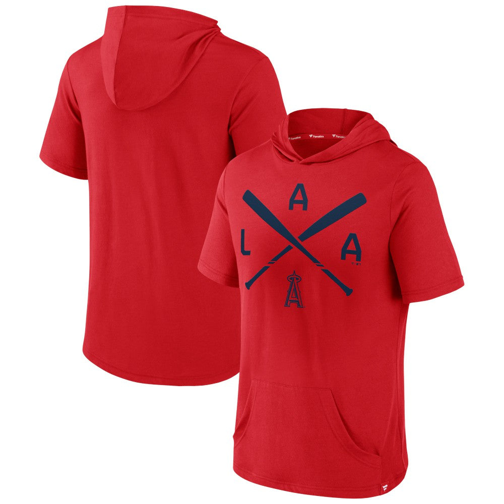 Los Angeles Angels Fanatics Iconic Rebel Short Sleeve Hooded Top Sale