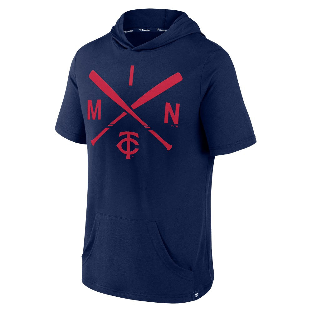 Minnesota Twins Fanatics Iconic Rebel Short Sleeve Hooded Top Sale