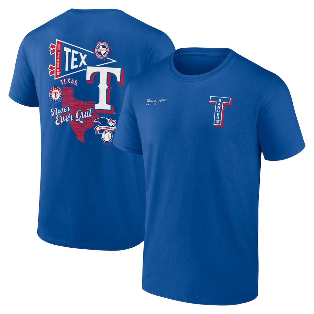 Texas Rangers Fanatics Split Zone T-Shirt Outlet