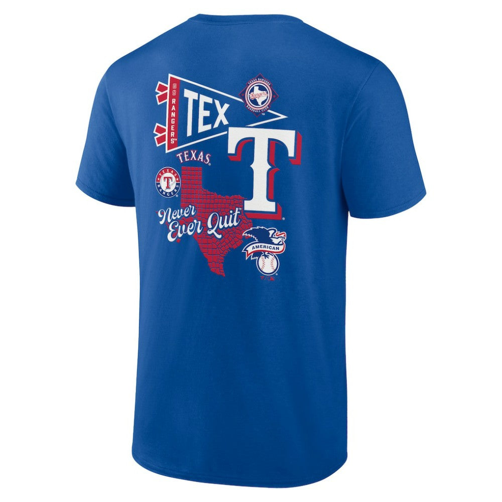 Texas Rangers Fanatics Split Zone T-Shirt Outlet