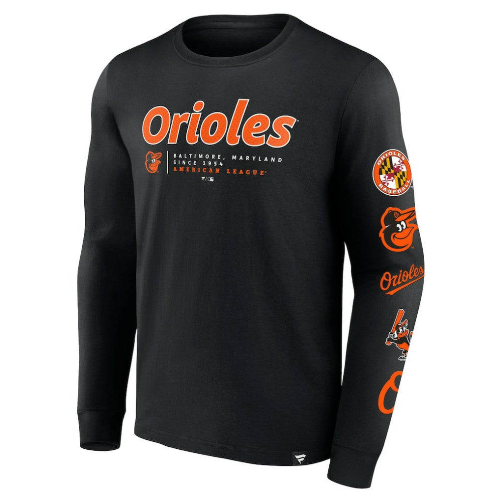 Baltimore Orioles Fanatics Strike the Goal Long Sleeve T-Shirt Discount