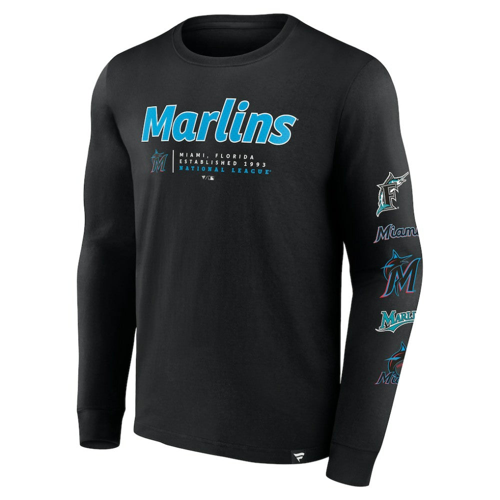 Miami Marlins Fanatics Strike the Goal Long Sleeve T-Shirt Near Me