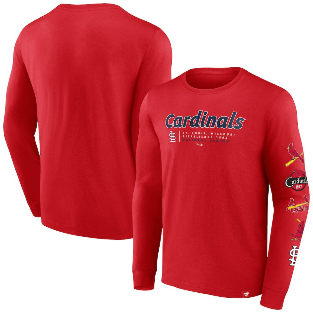 St. Louis Cardinals Fanatics Strike the Goal Long Sleeve T-Shirt Online