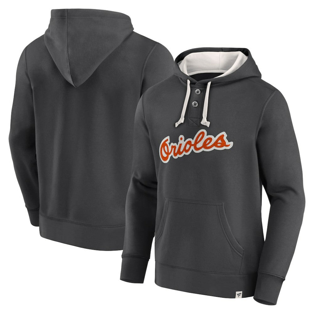Fanatics Baltimore Orioles Black Plan for Adversity Henley Fleece Pullover Hoodie for sale