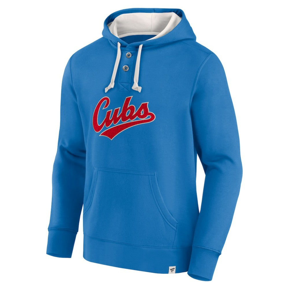 Fanatics Chicago Cubs Royal Plan for Adversity Henley Fleece Pullover Hoodie Discount