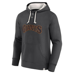 Fanatics San Francisco Giants Black Plan for Adversity Henley Fleece Pullover Hoodie Outlet