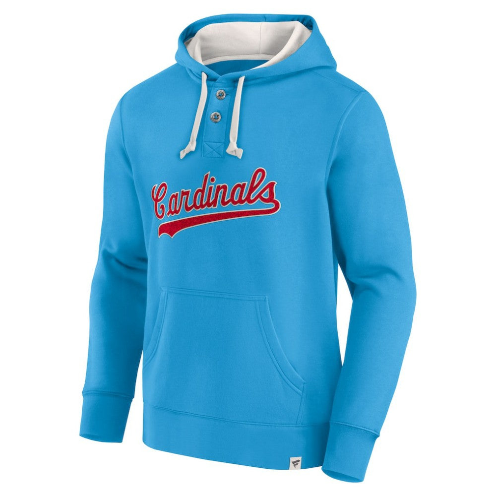 Fanatics St. Louis Cardinals Light Blue Plan for Adversity Henley Fleece Pullover Hoodie Near Me