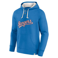 Fanatics Texas Rangers Royal Plan for Adversity Henley Fleece Pullover Hoodie Outlet