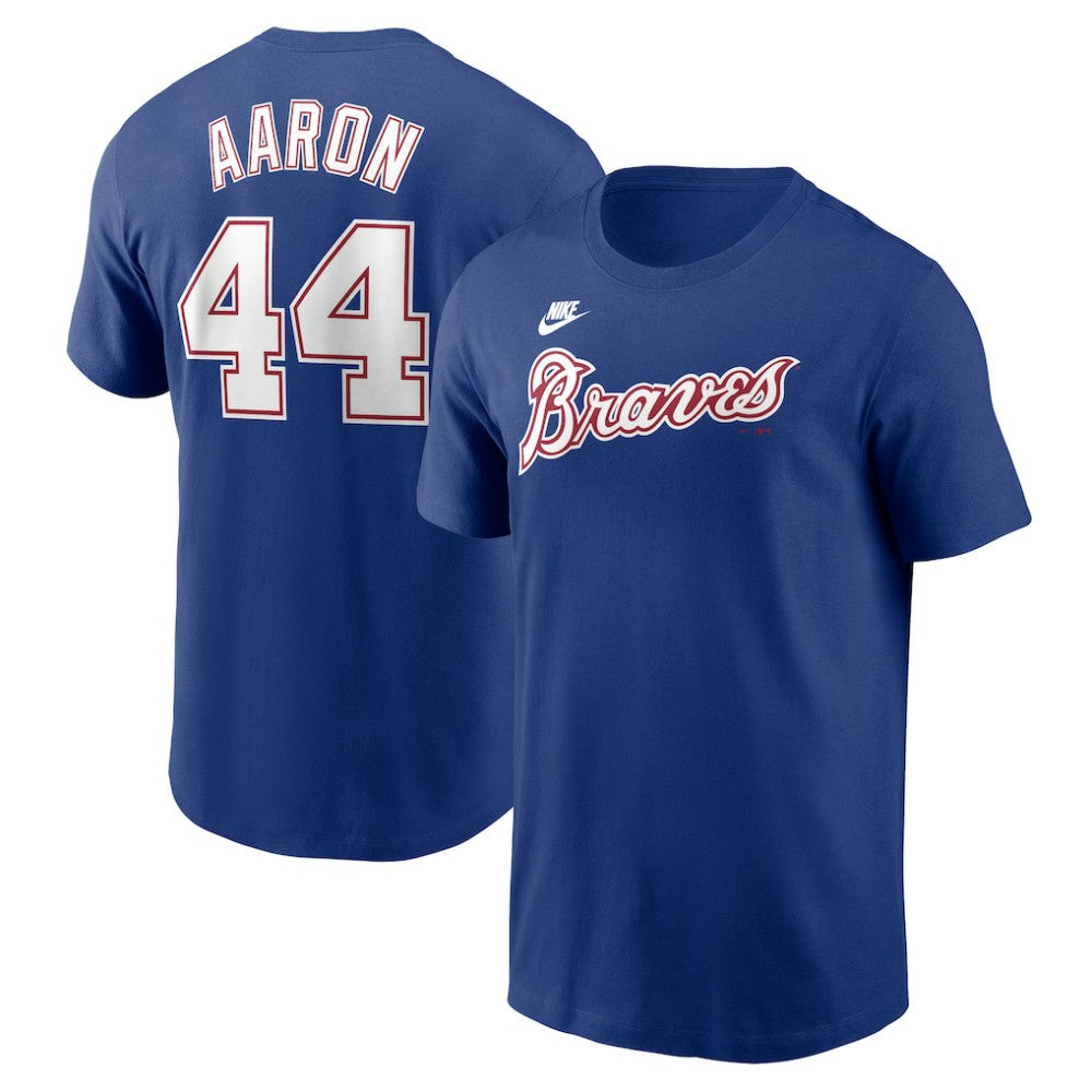 Hank Aaron Atlanta Braves Nike Cooperstown Collection Fuse Name & Number T-Shirt for sale