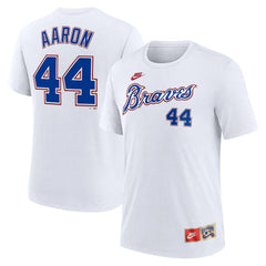 Hank Aaron Atlanta Braves Nike Cooperstown Collection Tri-Blend Name & Number T-Shirt Outlet