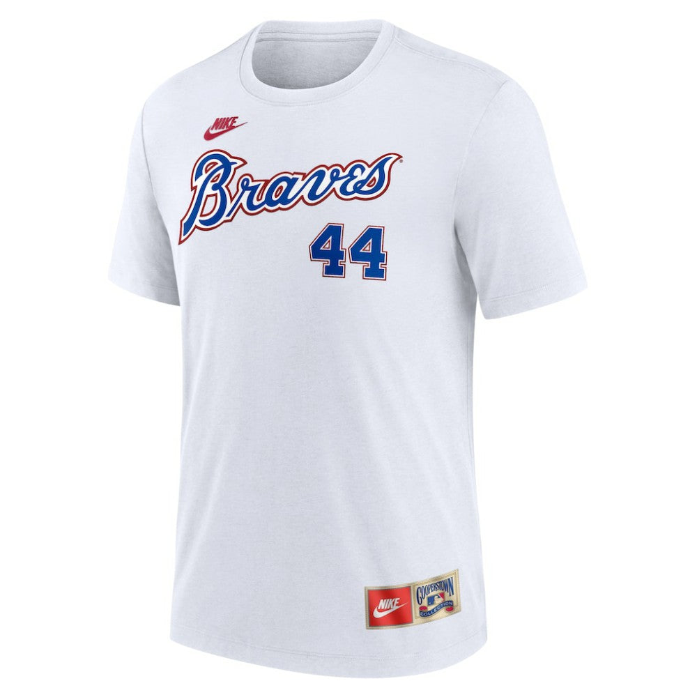 Hank Aaron Atlanta Braves Nike Cooperstown Collection Tri-Blend Name & Number T-Shirt Outlet