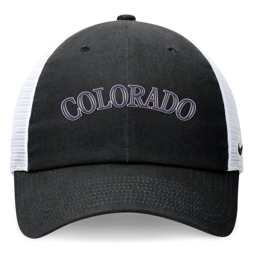 Colorado Rockies Nike Wordmark Adjustable Trucker Hat Sale