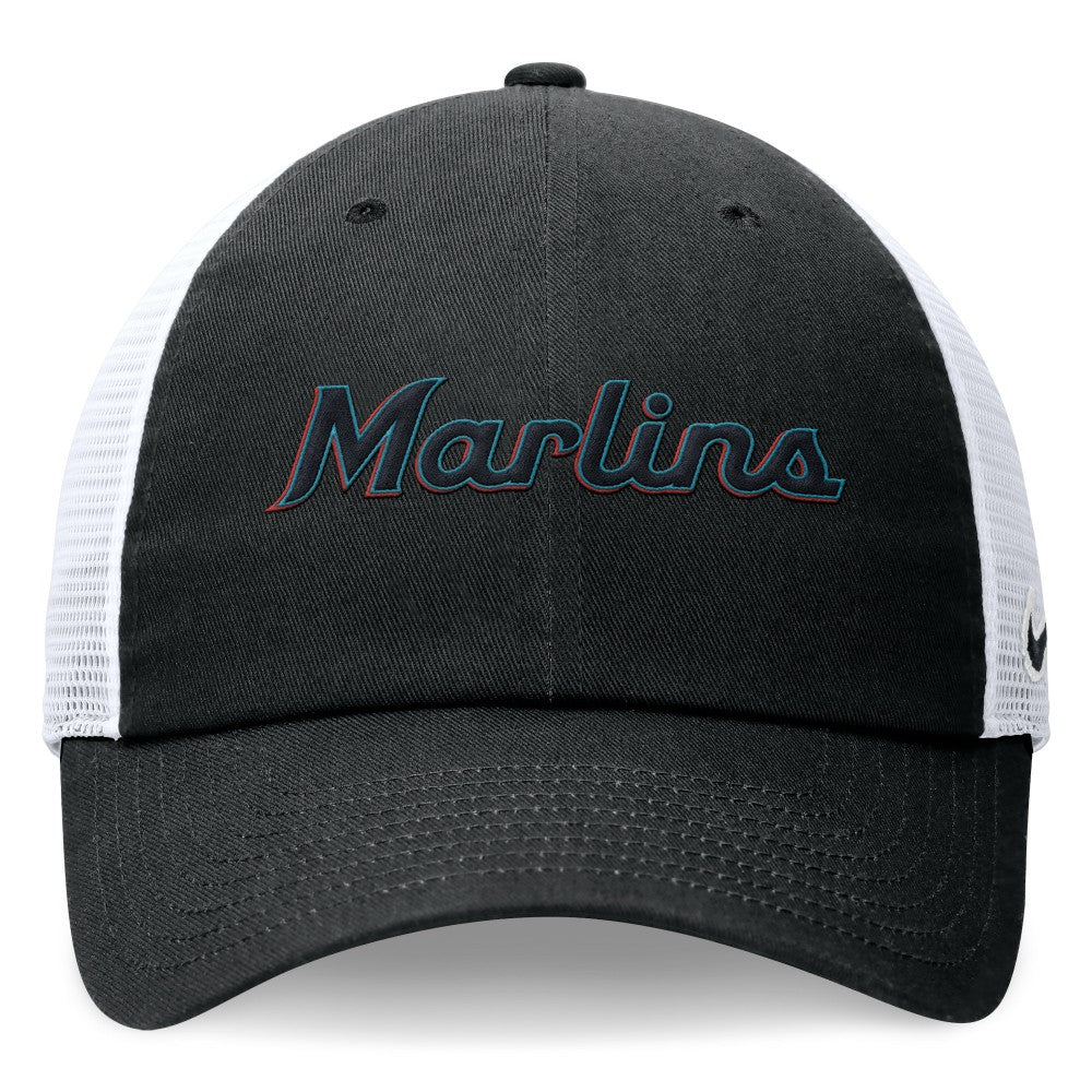 Miami Marlins Nike Wordmark Adjustable Trucker Hat Near Me