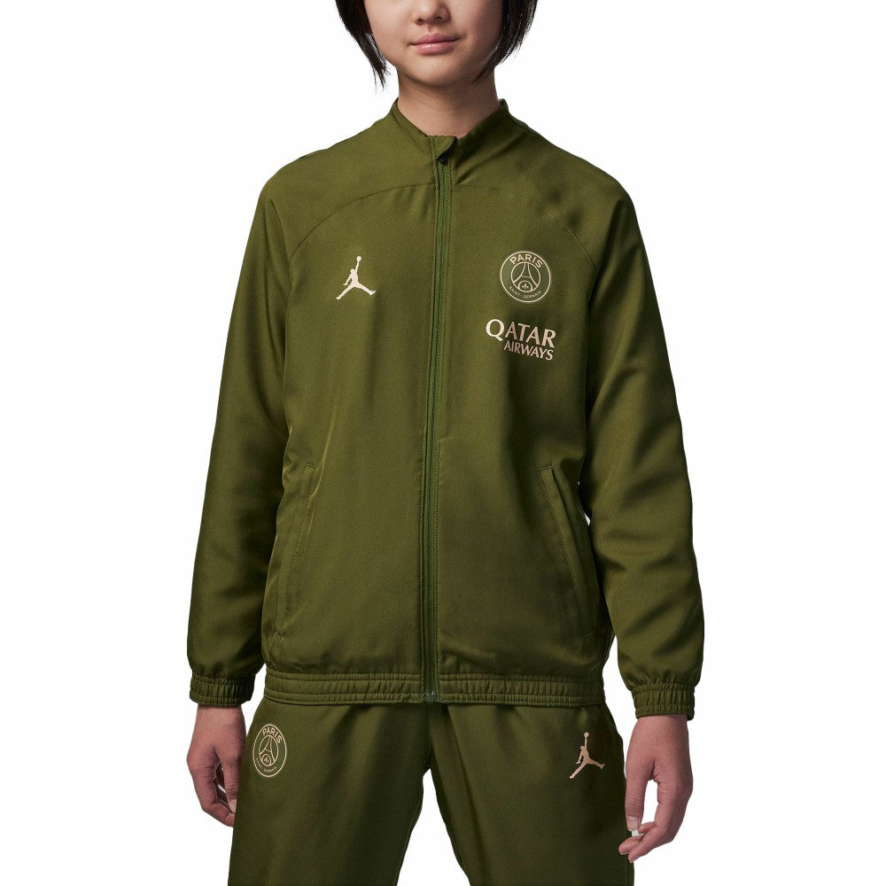 Jordan - Paris Saint-Germain Jordan Brand Youth 2023/24 Strike Full-Zip Track Jacket - Olive