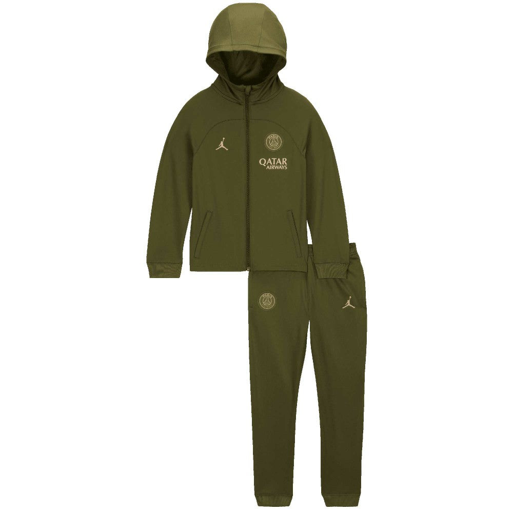 Jordan - Paris Saint-Germain Jordan Brand Preschool 2023/24 Fourth Strike Tracksuit Set - Olive