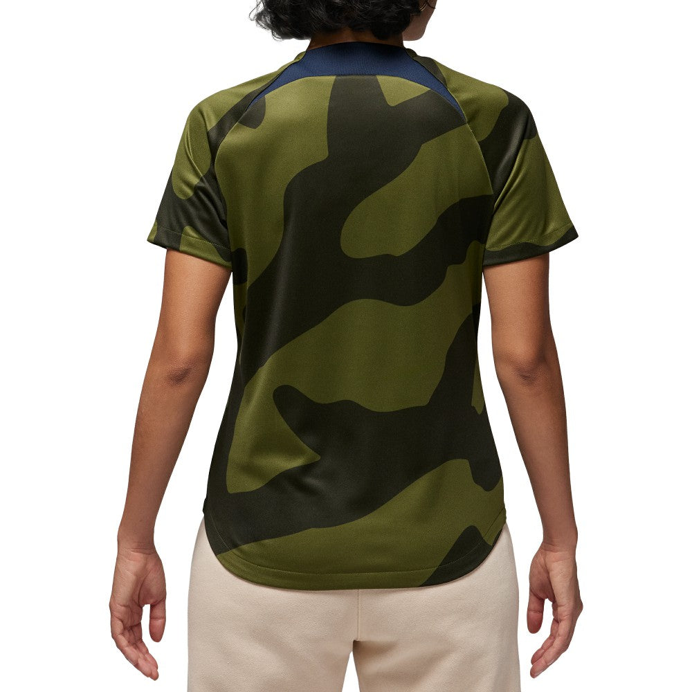 Jordan - Paris Saint-Germain Jordan Brand Women's 2023/24 Fourth Academy Pro Pre-Match Top - Olive