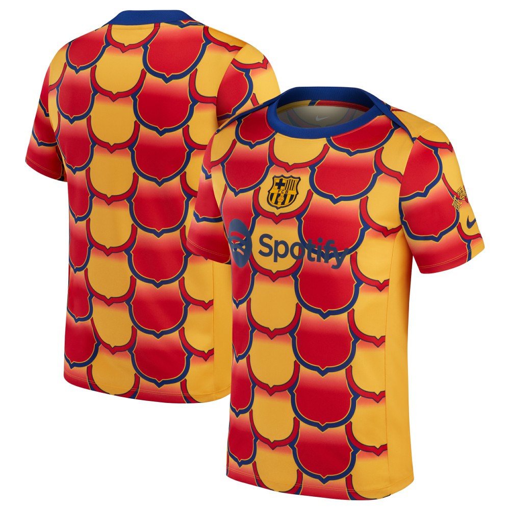 Nike - Barcelona 2023/24 Academy Pro Pre-Match Top - Gold
