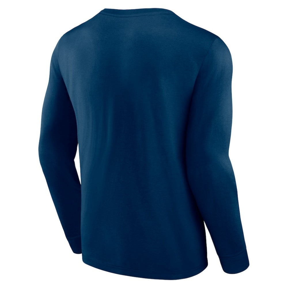 Seattle Kraken Fanatics Strike the Goal Long Sleeve T-Shirt - Deep Sea Blue | Fanatics discount