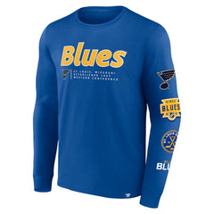 St. Louis Blues Fanatics Strike the Goal Long Sleeve T-Shirt - Blue | Fanatics discount
