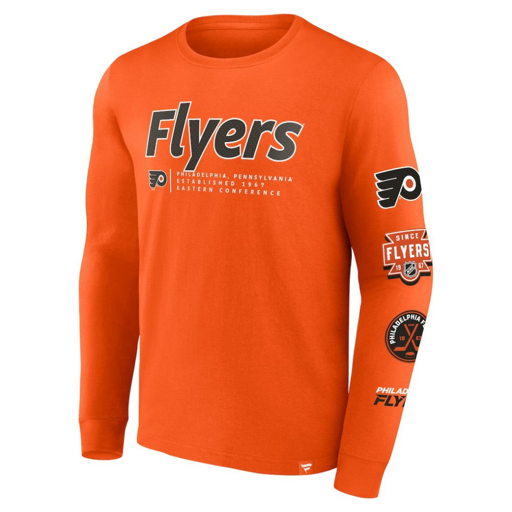 Philadelphia Flyers Fanatics Strike the Goal Long Sleeve T-Shirt - Orange | Fanatics sale