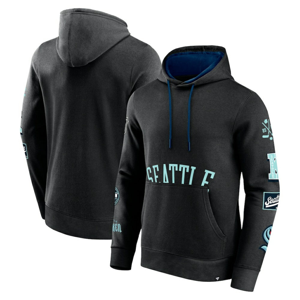 Seattle Kraken Fanatics Wild Winner Pullover Hoodie - Black | Fanatics sale
