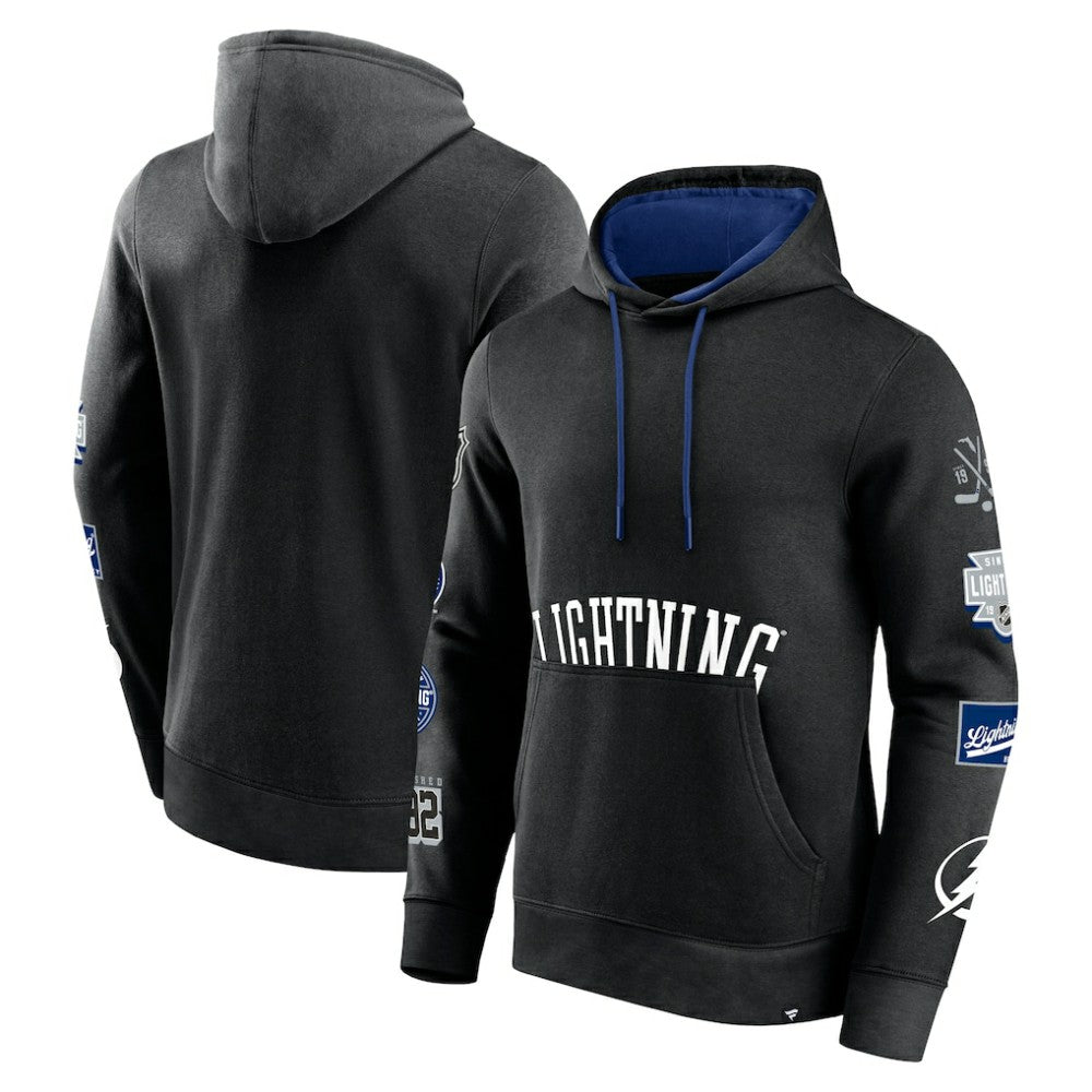 Tampa Bay Lightning Fanatics Wild Winner Pullover Hoodie - Black | Fanatics Lifestyle