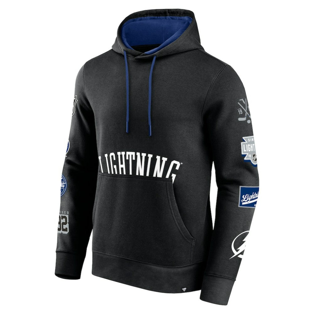 Tampa Bay Lightning Fanatics Wild Winner Pullover Hoodie - Black | Fanatics Lifestyle