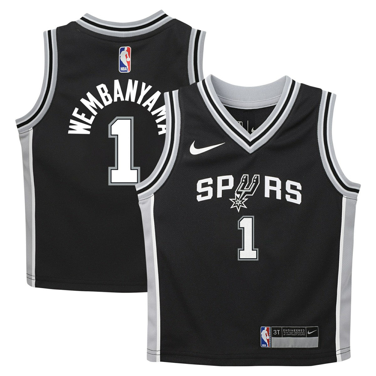 Nike Victor Wembanyama San Antonio Spurs Preschool Swingman Player Jersey Icon Edition Black