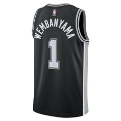 Nike Victor Wembanyama San Antonio Spurs Youth Swingman Jersey Icon Edition Black