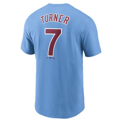 Trea Turner Philadelphia Phillies Nike Fuse Name & Number T-Shirt Near Me