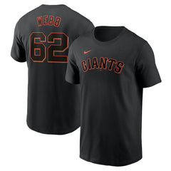 Logan Webb San Francisco Giants Nike Fuse Name & Number T-Shirt for sale
