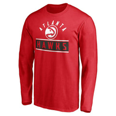 Atlanta Hawks Team Arch Knockout Long Sleeve T-Shirt Red