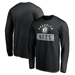 Brooklyn Nets Team Arch Knockout Long Sleeve T-Shirt Black