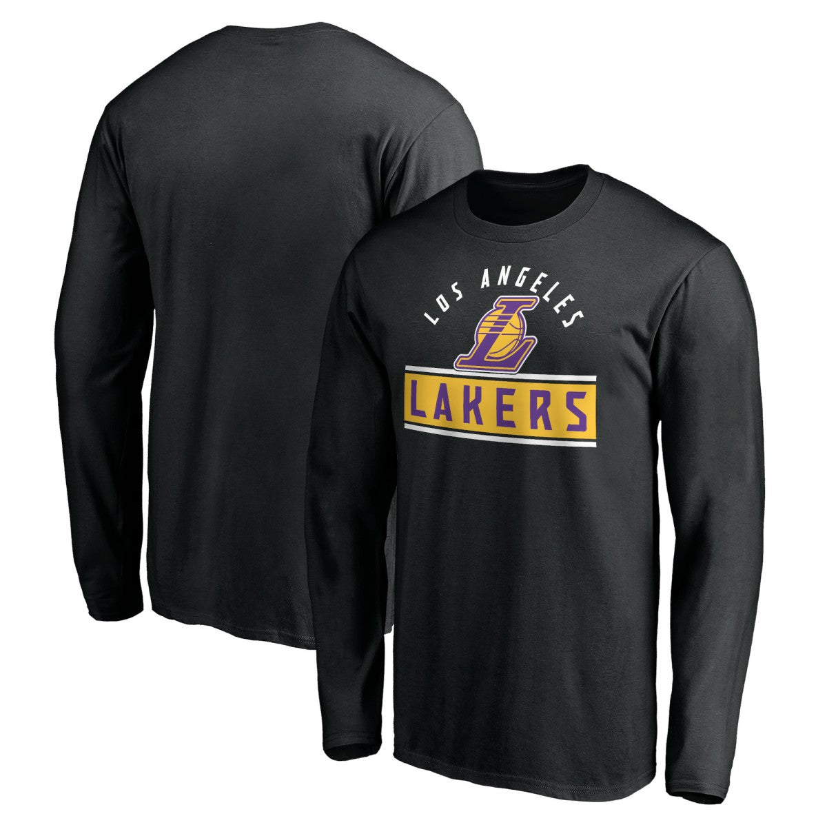 Los Angeles Lakers Team Arch Knockout Long Sleeve T-Shirt Black