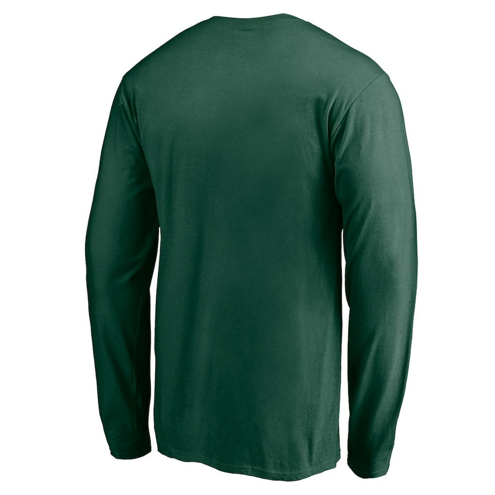 Milwaukee Bucks Team Arch Knockout Long Sleeve T-Shirt Hunter Green