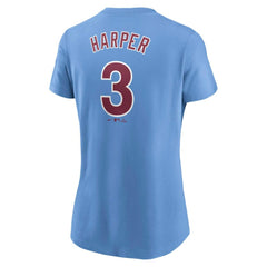 Bryce Harper Philadelphia Phillies Nike Women's Cooperstown Collection Fuse Name & Number T-Shirt Sale