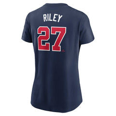 Austin Riley Atlanta Braves Nike Women's Cooperstown Collection Fuse Name & Number T-Shirt for sale