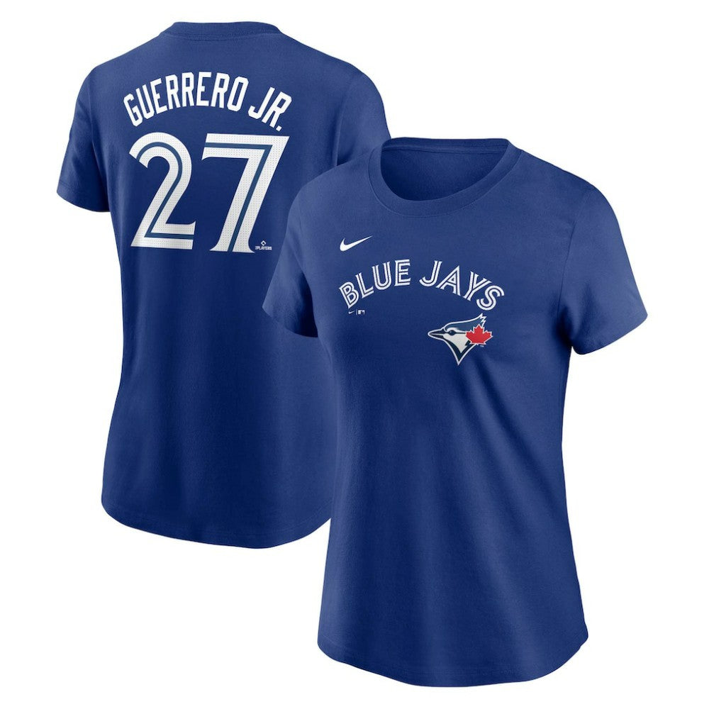 Vladimir Guerrero Jr. Toronto Blue Jays Nike Women's Cooperstown Collection Fuse Name & Number T-Shirt Outlet