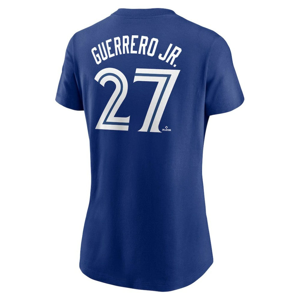 Vladimir Guerrero Jr. Toronto Blue Jays Nike Women's Cooperstown Collection Fuse Name & Number T-Shirt Outlet